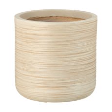 Fibreclay Übertopf gerade, gerillt, 3er Set, sand, ca. 24x24x24/30x30x30/36x36x36cm