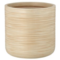 Fibreclay Übertopf gerade, gerillt, 3er Set, sand, ca. 24x24x24/30x30x30/36x36x36cm