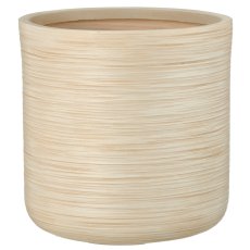 Fibreclay Übertopf gerade, gerillt, 3er Set, sand, ca. 24x24x24/30x30x30/36x36x36cm