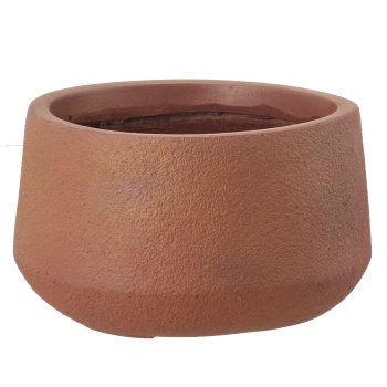 Fibreclay planter bulky, plain, set of 3, red earth, approx.