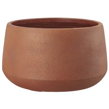 Fibreclay planter bulky, plain, set of 3, red earth, approx.