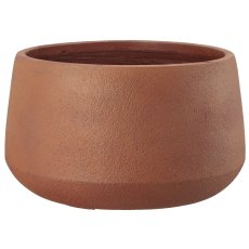 Fibreclay planter bulky, plain, set of 3, red earth, approx.