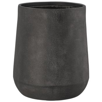 Fibreclay vase bulky, plain, set of 3, black, approx. 27x27x32/40x40x45/55x55x62cm