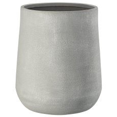 Fibreclay vase bulky, plain, set of 3, stone grey, approx. 27x27x32/40x40x45/55x55x62cm