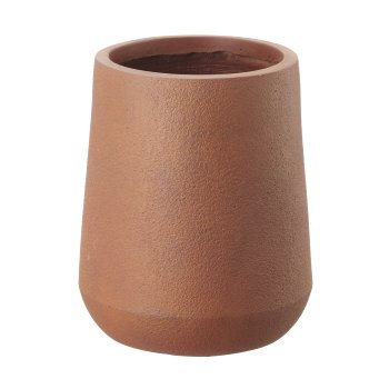 Fibreclay Vase bullig, glatt, 3er Set, terracotta, ca. 27x27x32/40x40x45/55x55x62cm