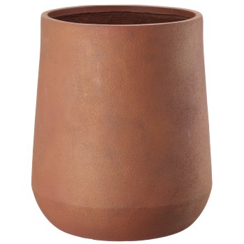 Fibreclay Vase bullig, glatt, 3er Set, terracotta, ca. 27x27x32/40x40x45/55x55x62cm
