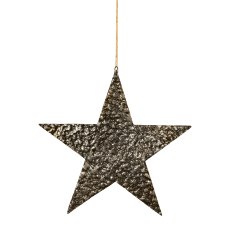 Aluminium Star Hanger Moon, 27 cm, Champagne