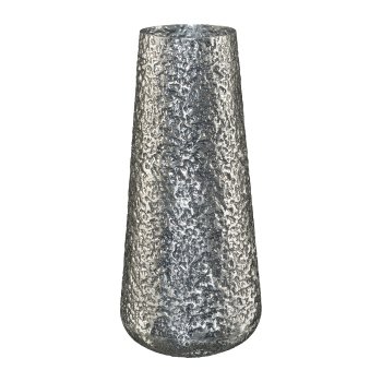 Aluminium Vase MOON, 10x15x34cm, silber