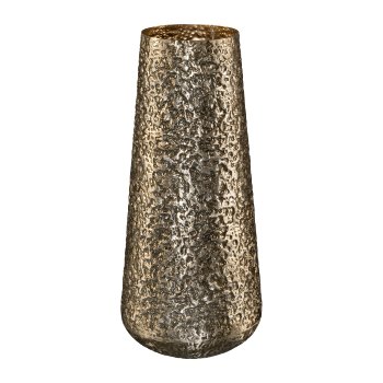 Aluminium Vase Moon, 10x15x34 cm, Champagne