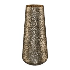 Aluminium Vase MOON, 12x19x43cm, champagner