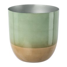 Metall Vase COLORES, 13x13cm, salbei