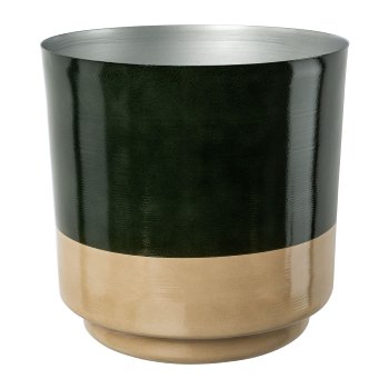 Metal jar COLORES, 20x19cm, dark green