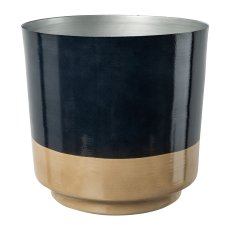 Metal jar COLORES, 20x19cm, dk blue