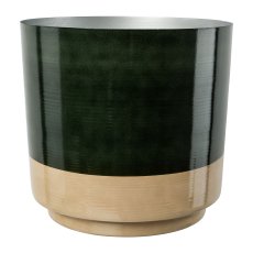 Metal jar COLORES, 25x24cm, dark green
