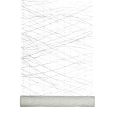 Polyester Sizzla Dekostoff auf Rolle, 40x300cm, weiß