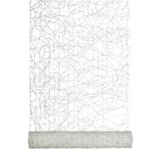 Polyester Sisal Dekostoff auf Rolle, 40x300cm, weiß