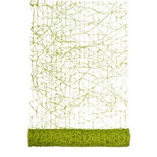 Polyester sisal decoration fabric on roll, 40x300cm, light green