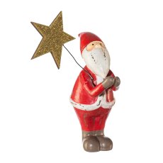 Polyresin Santa Claus Standing /Kh, 9x6cm, Red