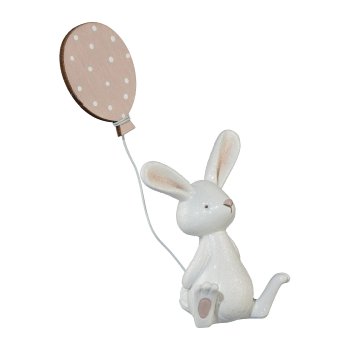 Polyresin Rabbit With Balloon
