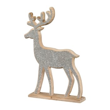 Wood Fir Deer W.Glitter