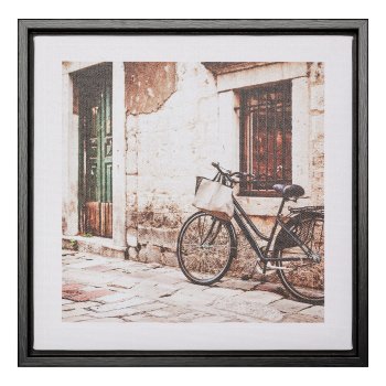 Canvas Deko Bild im PS Rahmen 2fa.so. COME IN, 25x25x2,5cm, klar