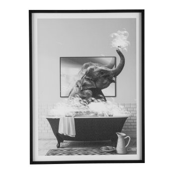 Canvas Print im PS Rahmen, 4fa.so. ANIMAL FREAKY 45x60x2,2cm, Schwarz