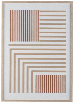 Canvas Wall Art im Rahmen, 2fa.so. GRAPHICS 50x70x2,2cm, Sandsteinrot