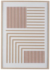 Canvas Wall Art im Rahmen, 2fa.so. GRAPHICS 50x70x2,2cm, Sandsteinrot