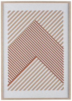 Canvas Wall Art im Rahmen, 2fa.so. GRAPHICS 50x70x2,2cm, Sandsteinrot