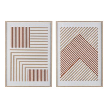 Canvas Wall Art im Rahmen, 2fa.so. GRAPHICS 50x70x2,2cm, Sandsteinrot