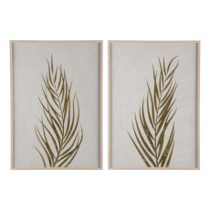 Canvas print w.foil in frame, 2 assorted FARN 50x70x3cm, wheat