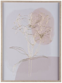 Canvas Print m.Folie im Rahmen, 2fa.so. ROSES 45x60x3cm, Rosa