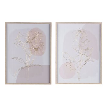 Canvas Print m.Folie im Rahmen, 2fa.so. ROSES 45x60x3cm, Rosa
