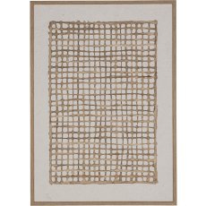 Reispapier Wandbild PATTERN, Holzrahmen, 2fa.so., 50x70x3cm, natur