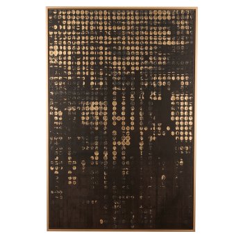 Wall Art BLACK GOLD with PS frame, 80x120x4cm, black