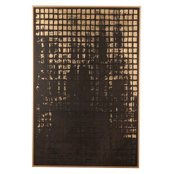 Wall Art BLACK GOLD with PS frame, 80x120x4cm, black