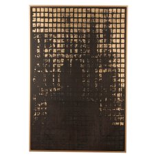 Wall Art BLACK GOLD with PS frame, 80x120x4cm, black