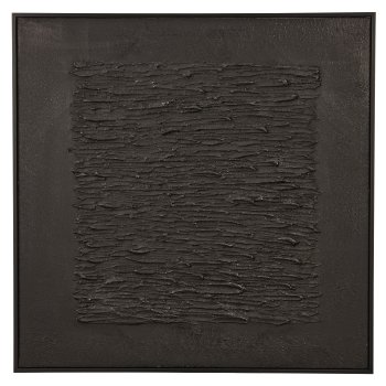 Wall Art BLACKNESS with PS frame, 80x80x3cm, black