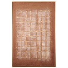 Wall Art BROWN GOLD mit PS Rahmen, 80x120x4cm, dunkelbraun