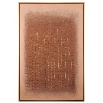 Wall Art BROWN GOLD mit PS Rahmen, 80x120x4cm, dunkelbraun