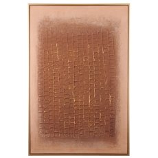 Wall Art BROWN GOLD mit PS Rahmen, 80x120x4cm, dunkelbraun