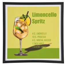 Canvas Wandbild COCKTAILS in PS Rahmen, 3fa.so., 30x30x2cm, bunt, Lepuro