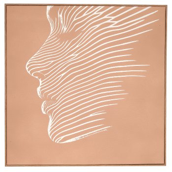 Wandbild SILHOUETTE in Rahmen, Gips, 2fa.so., 60x60x3cm, macchiato