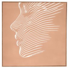 Wandbild SILHOUETTE in Rahmen, Gips, 2fa.so., 60x60x3cm, macchiato