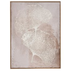 Wandbild LEAVES in Rahmen, Gips, 2fa.so., 45x60x2,5cm, mandel