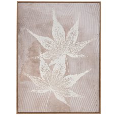 Wandbild LEAVES in Rahmen, Gips, 2fa.so., 45x60x2,5cm, mandel