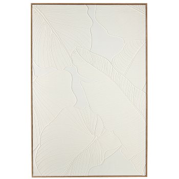 Wandbild MODERN in Rahmen, Gips, 2fa.so., 60x90x3,5cm, weiß