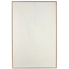 Wandbild MODERN in Rahmen, Gips, 2fa.so., 60x90x3,5cm, weiß