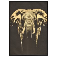 Canvas Wandbild ANIMALS in Rahmen, 2fa.so., 50x70x3cm, schwarz