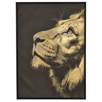 Canvas Wandbild ANIMALS in Rahmen, 2fa.so., 50x70x3cm, schwarz